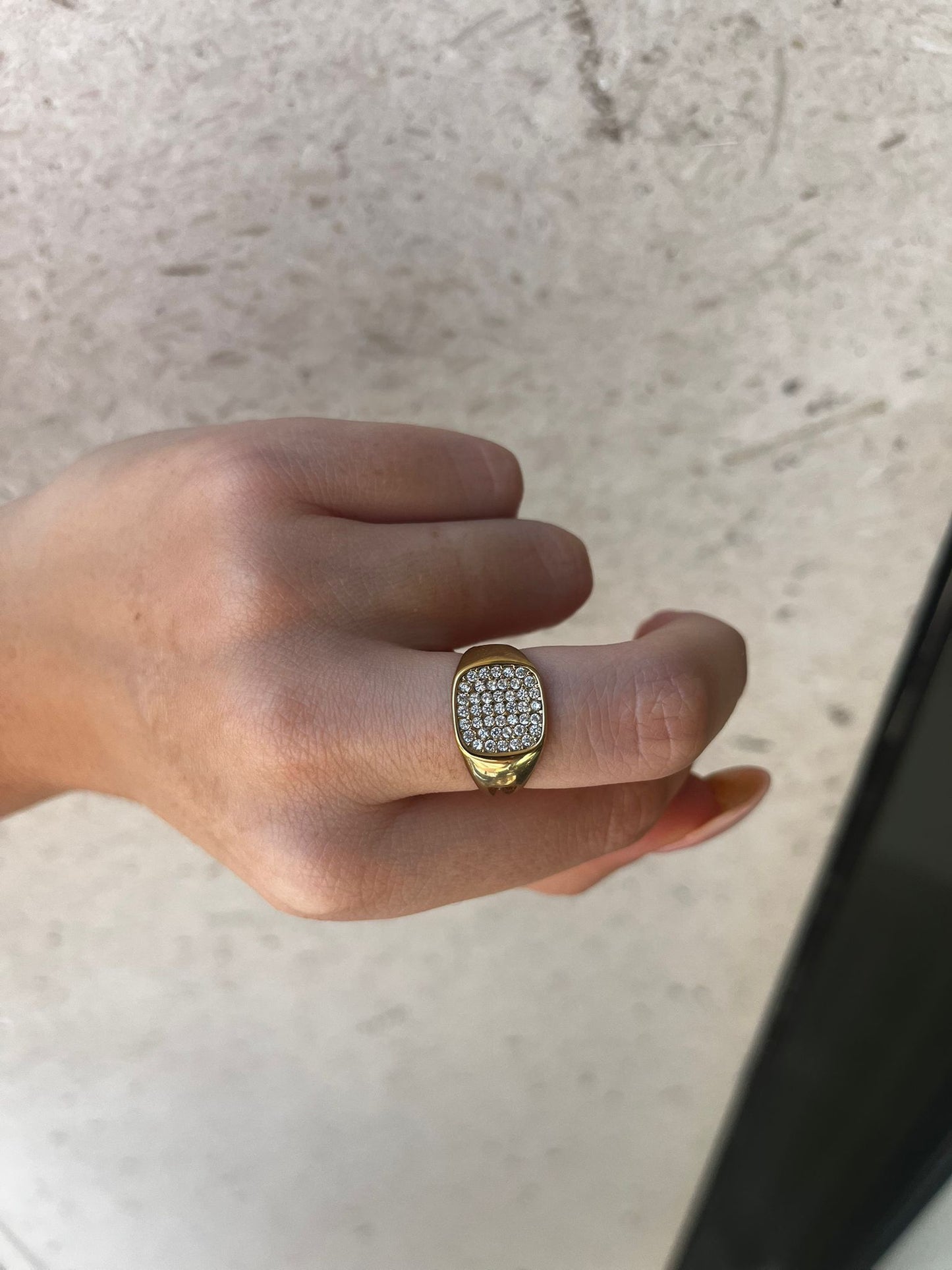 ANELLO QUADRO BRILLANTI