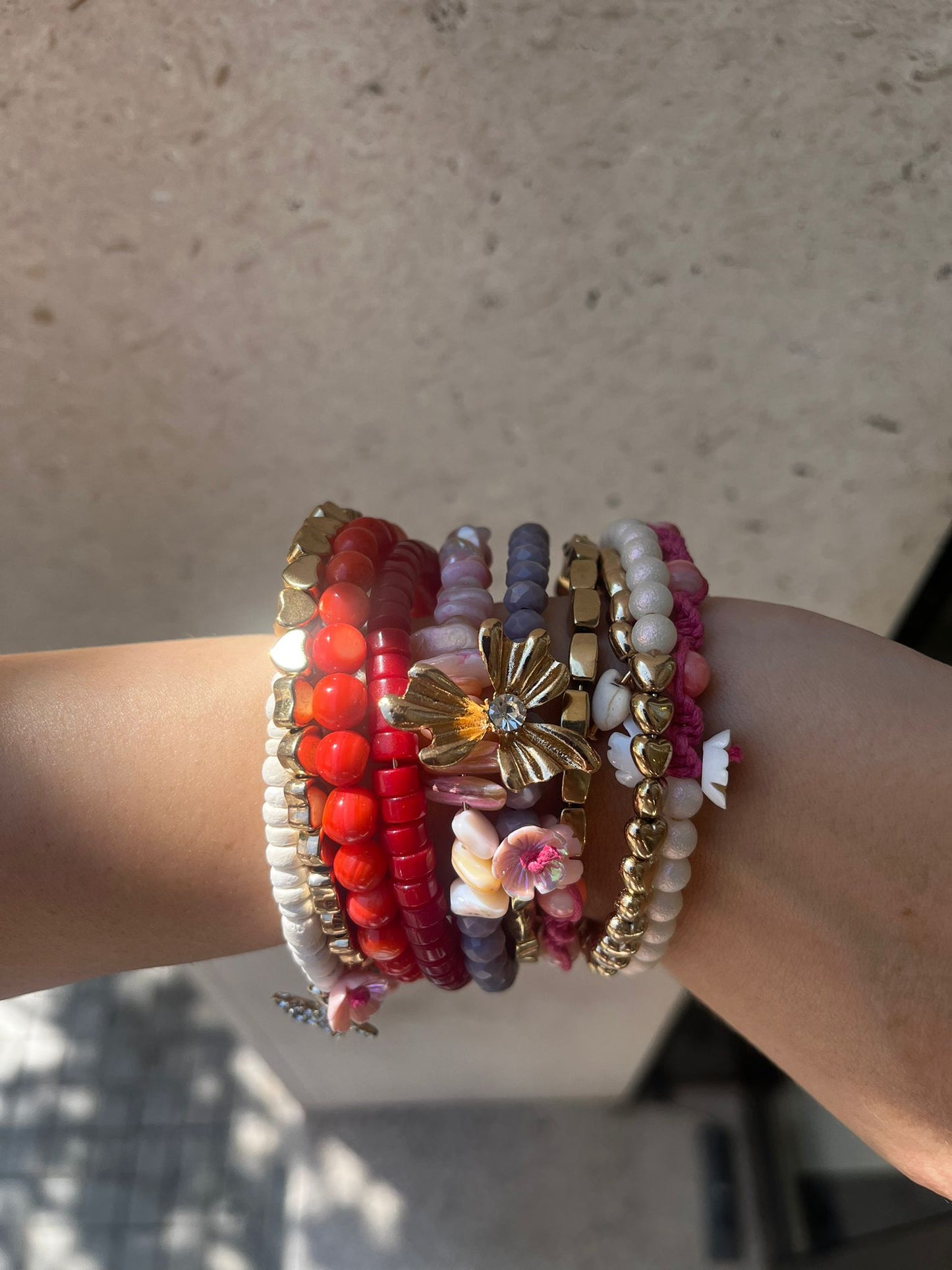 BRACCIALE PERLINE RED